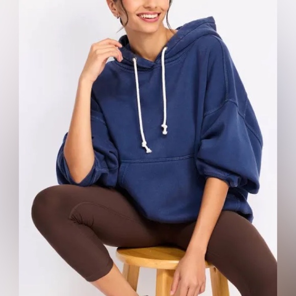 NWT Free People x FP Movement Final Call Hoodie in Black Grape